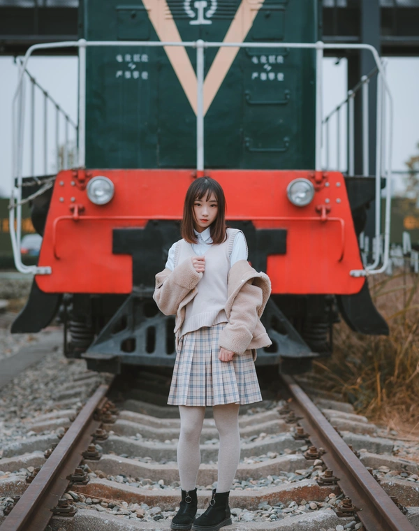 冬日JK少女这一站过后，下一站是什么样的风景呢 - 拿相机的执义